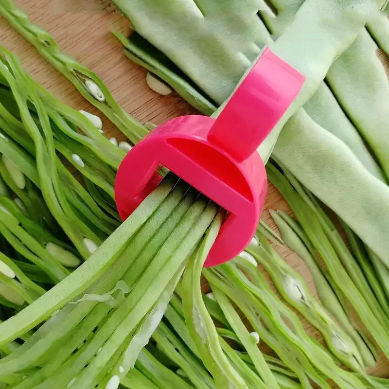 Kitchen Gadgets Green - Rebanador de frijoles, cortador de frijoles