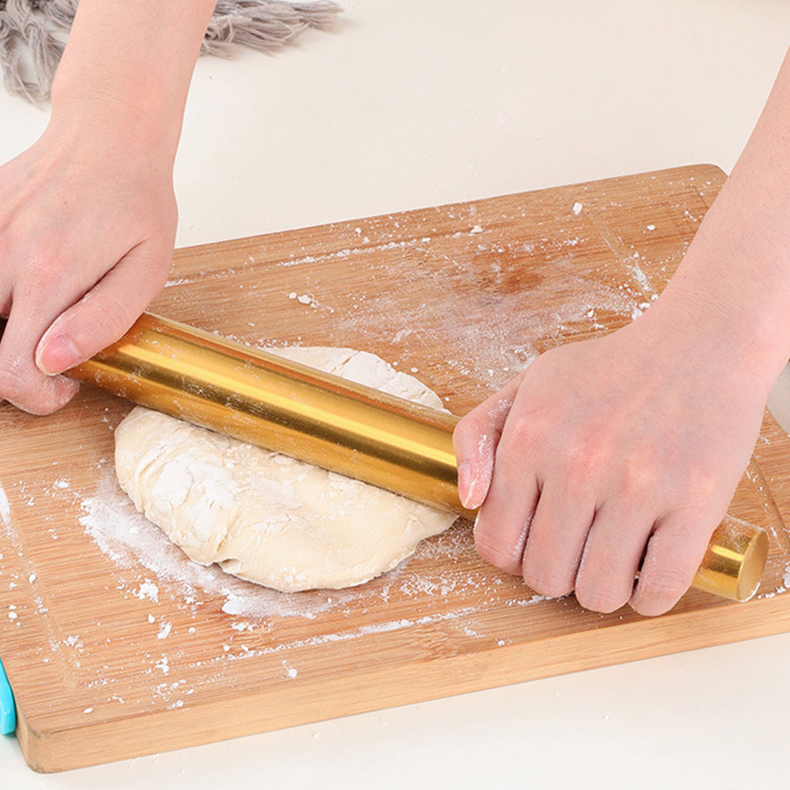 Kitchen Gadgets Gold - Rodillo de Acero Inoxidable para Hornear,