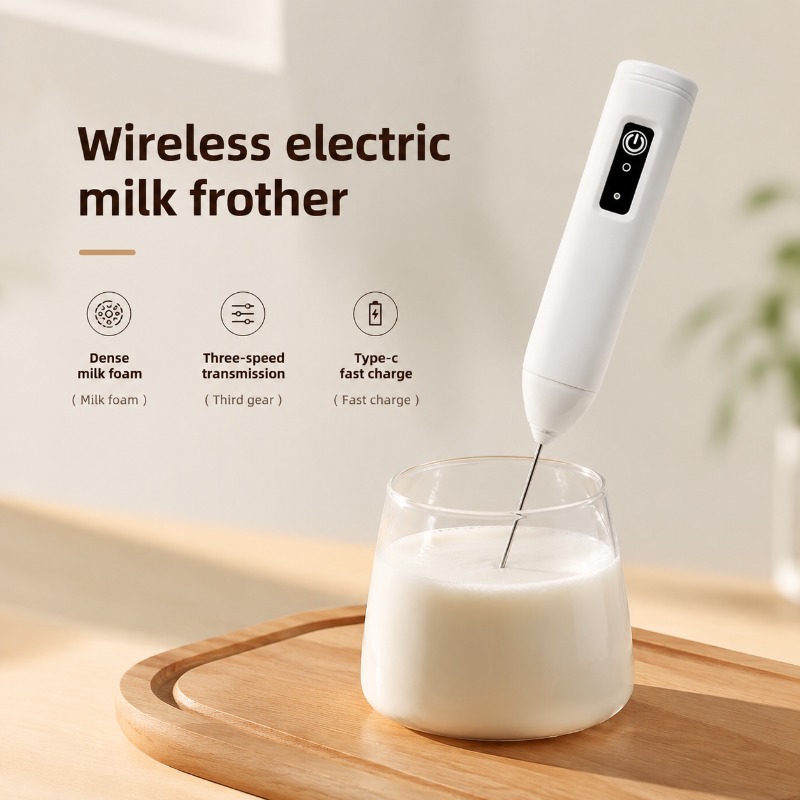 Kitchen Gadgets Must Have - Espumador de Leche Eléctrico + Batidor