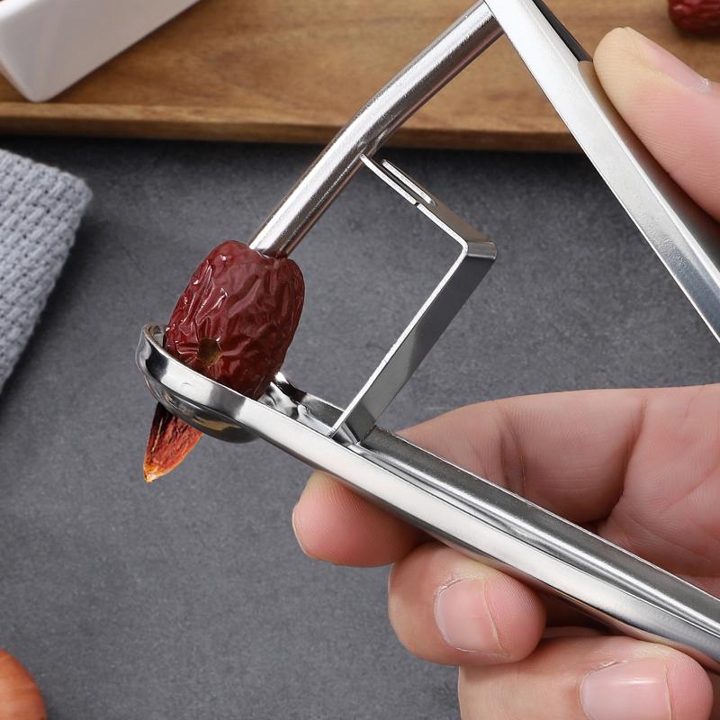 Kitchen Gadgets Useful - Removedor de huesos multifuncional para cerezas,