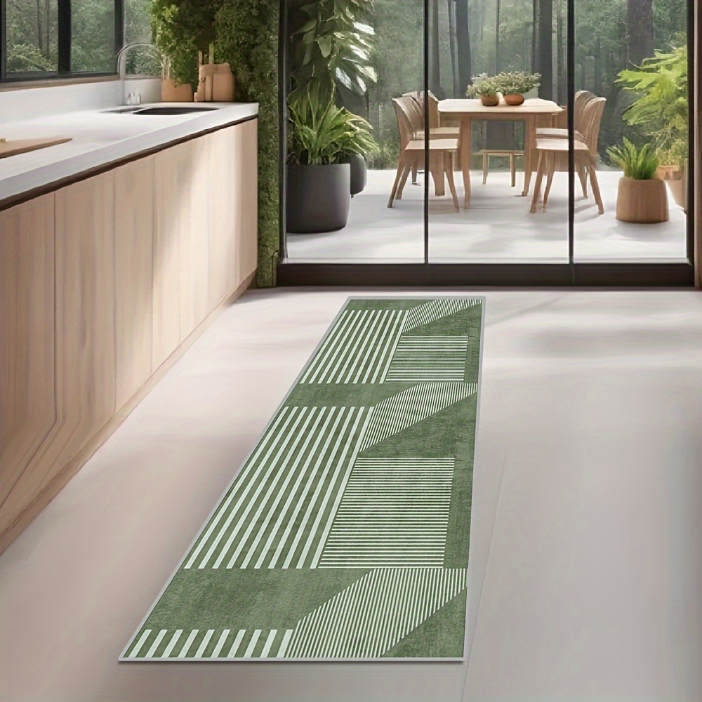 VIKAMA-alfombra verde a rayas  - Kitchen Gadgets Green reseña y precio