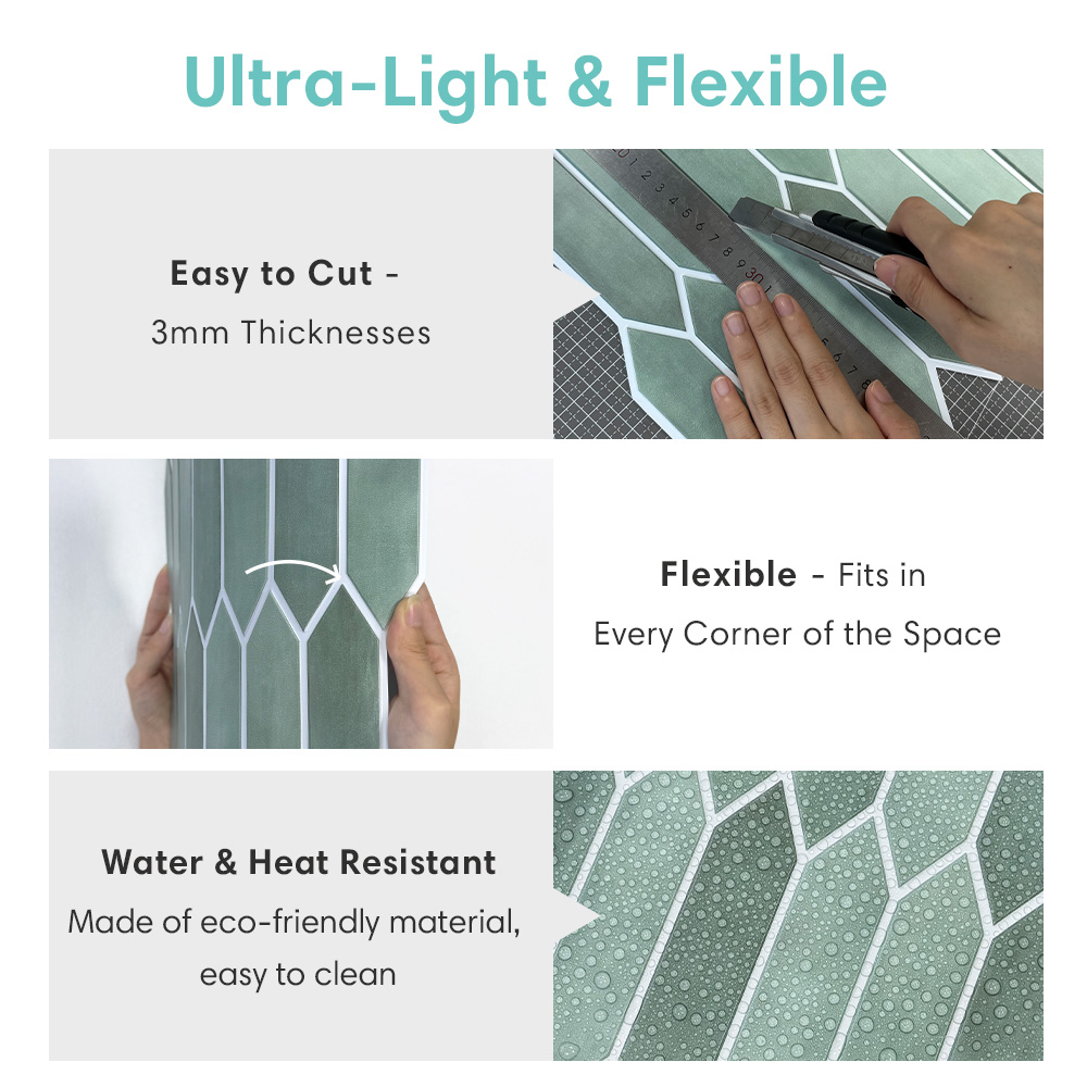 1/10 Uds pegatina de azulejo 3 - Kitchen Gadgets Green reseña y precio
