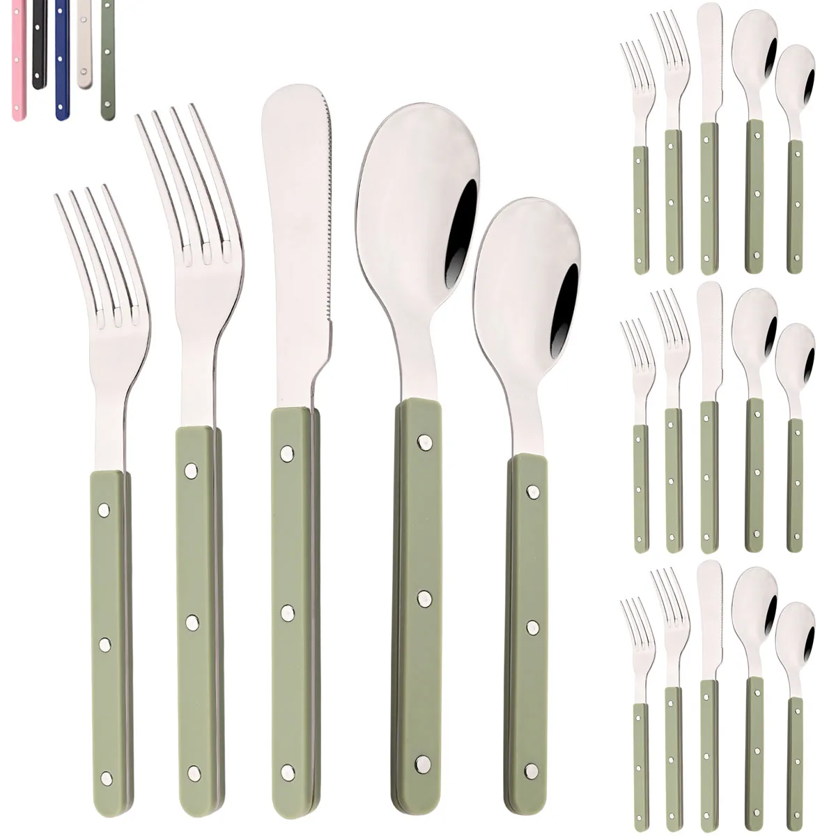 Juego de cubiertos de 20 pieza - Kitchen Gadgets Green reseña y precio