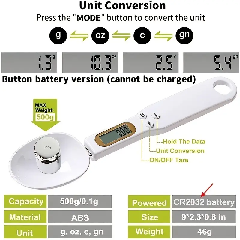 Mini báscula de cuchara báscul - Kitchen Gadgets Cool reseña y precio