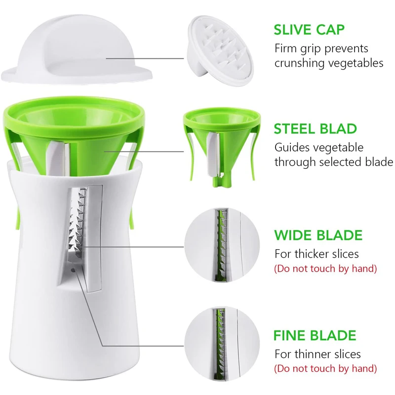 Rebanador en espiral de verdur - Spiralizer Vegetable Noodle reseña y precio